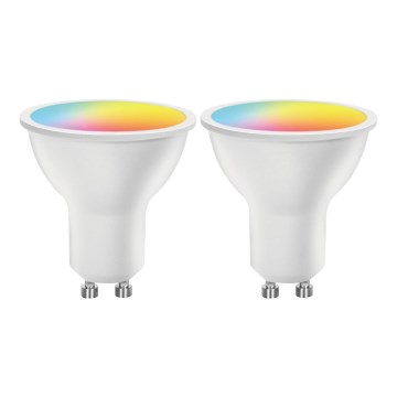 Komplet 2x LED RGBW prigušiva sijalica MESH Smart GU10/6,5W/230V 2700-6500K + daljinski upravljač - Aigostar