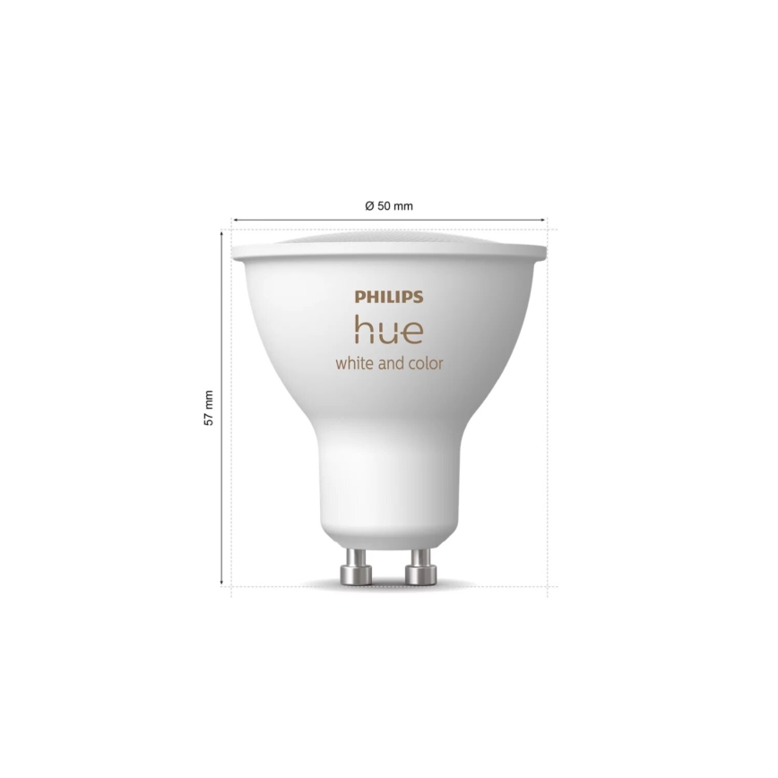 SET 2x LED RGBW prigušiva sijalica Philips Hue White And Color Ambiance GU10/4,2W/230V 2000-6500K