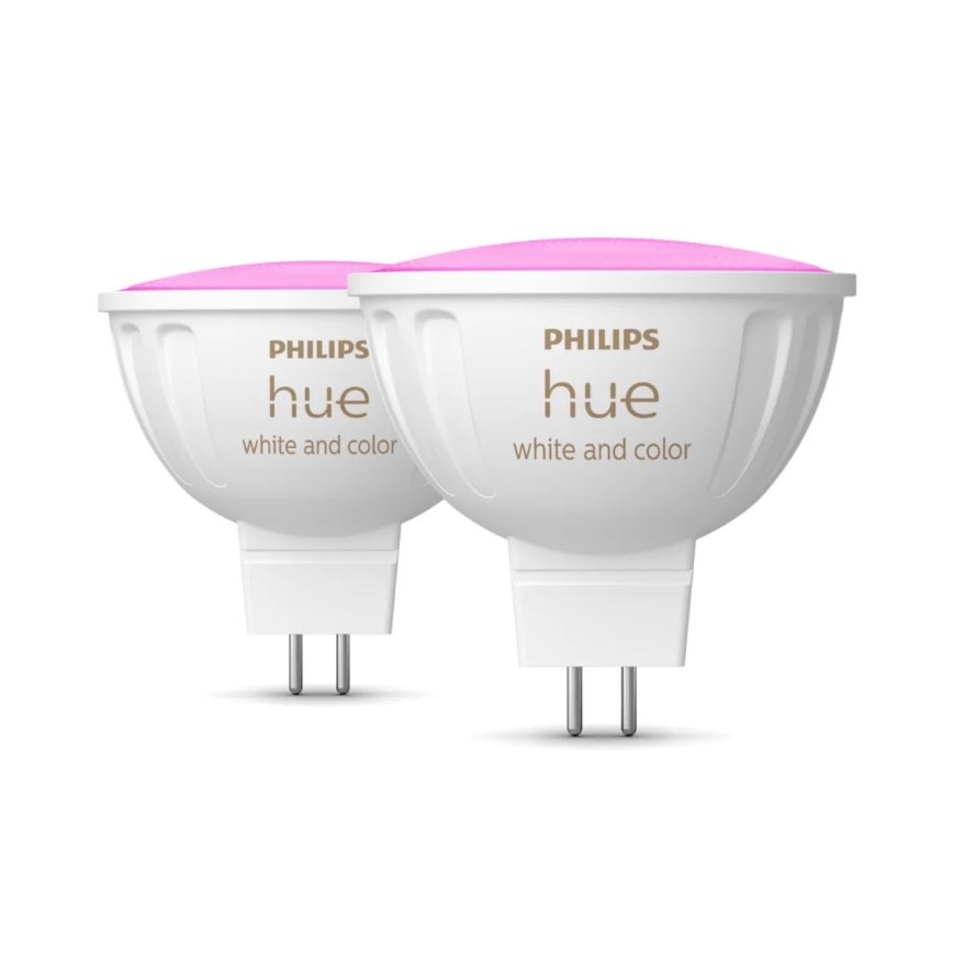 Komplet 2x LED RGBW prigušiva sijalica Philips Hue White And Color Ambiance GU5,3/MR16/6,3W/12V 2000-6500K