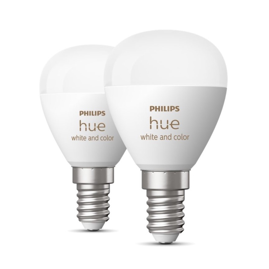Set od 2 LED RGBW prigušive sijalice Philips Hue White and Color Ambiance P45 E14/5,1W/230V 2000-6500K