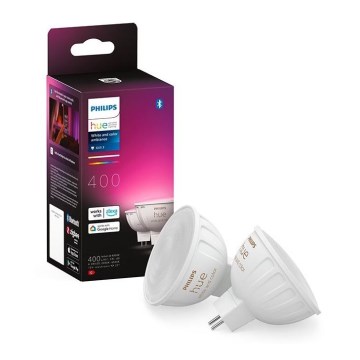 Komplet 2x LED RGBW prigušiva sijalica Philips Hue White And Color Ambiance GU5,3/MR16/6,3W/12V 2000-6500K