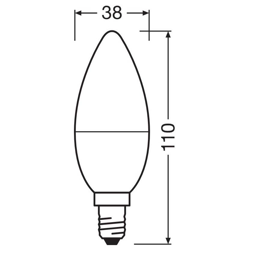 Komplet 2x LED sijalica B38 E14/7,5W/230V 3000K - Osram