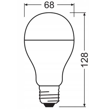 Komplet 2x LED sijalica VALUE CLASSIC E27/19W/230V 2700K - Osram