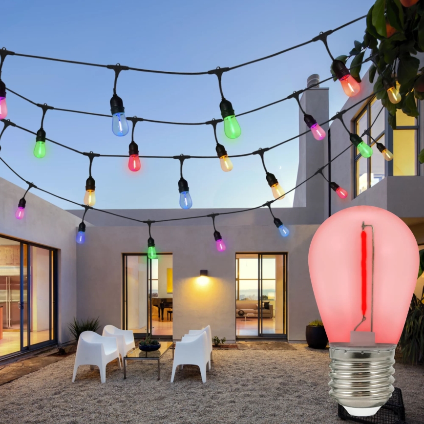 Komplet 2x LED sijalice PARTY E27/0,3W/36V, crvena