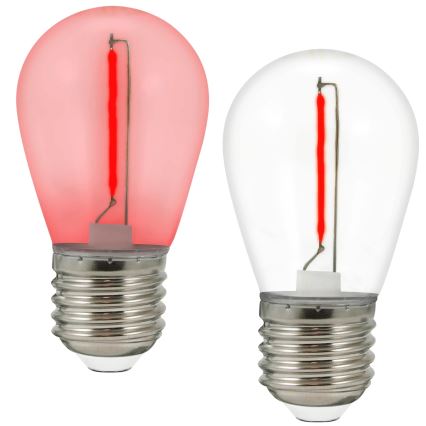 Komplet 2x LED sijalice PARTY E27/0,3W/36V, crvena