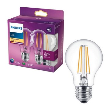 Komplet 2x LED sijalice VINTAGE Philips E27/7W/230V 2700K