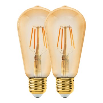 Komplet 2x LED sijalice VINTAGE ST64 E27/6W/230V 2200K - Eglo 11783