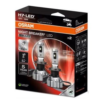 Komplet 2x LED sijalice za automobil NIGHT BREAKER H7 PX26d/16W/12V 6000K - Osram