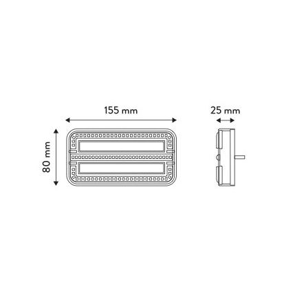 KOMPLET 2x LED svetla za prikolicu sa dinamičkim žmigavcem LED/12-24V IP65