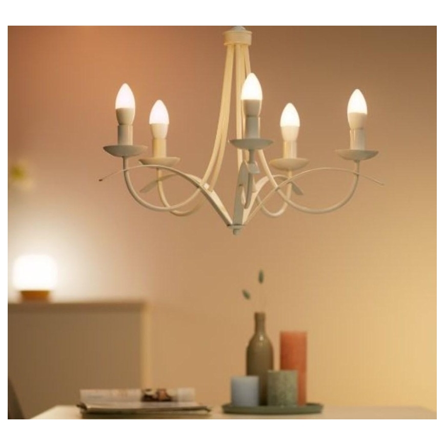 Komplet 2x prigušiva LED sijalica C37 E14/4,9W/230V 2700-6500K CRI 90 Wi-Fi - WiZ