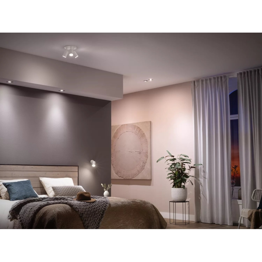 Komplet 2x LED prigušiva sijalica Philips Hue WHITE AMBIANCE GU10/4,2W/230V 2200-6500K + prekidač za prigušivanje