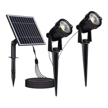 Komplet 2x solarnih LED lampi za spoljašnju upotrebu 2xLED/1,2W/3,7V IP65 3000K 4000 mAh