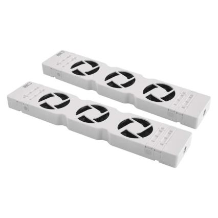 Komplet 2x ventilatora za grejanje 5/230V, beo