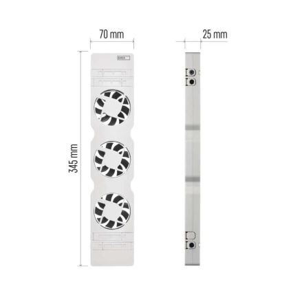 Komplet 2x ventilatora za grejanje 5/230V, beo