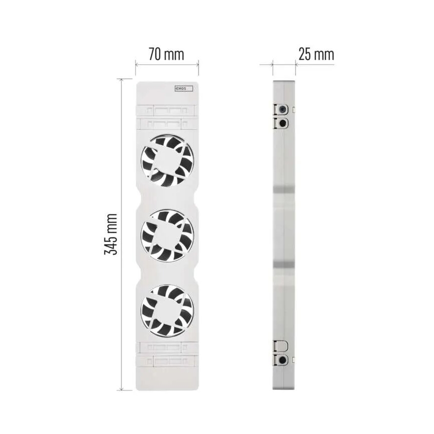 Komplet 2x ventilatora za grejanje 5/230V, beo