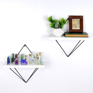 KOMPLET 2x zidne police 14x30 cm bele