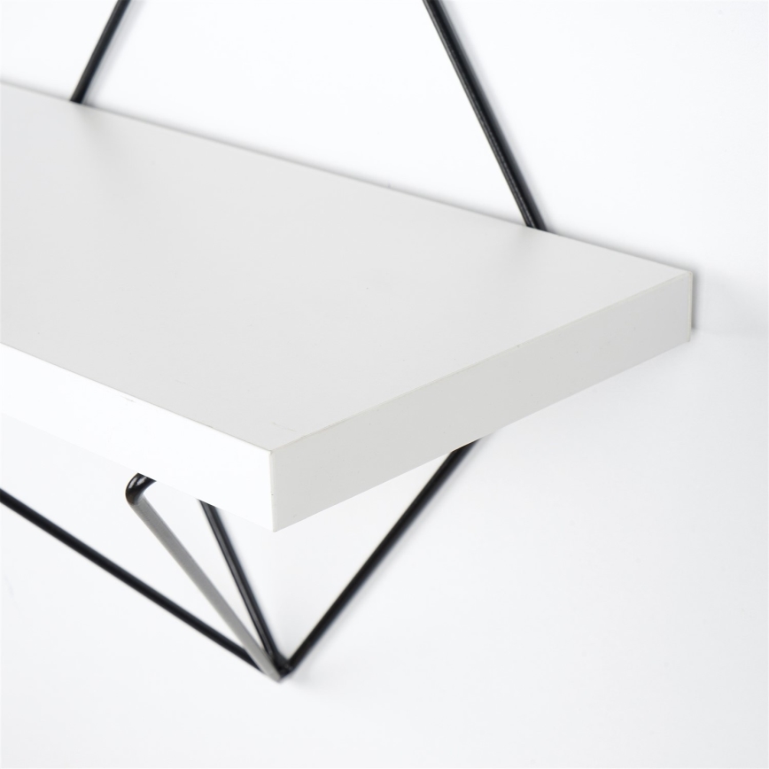 KOMPLET 2x zidne police 14x30 cm bele