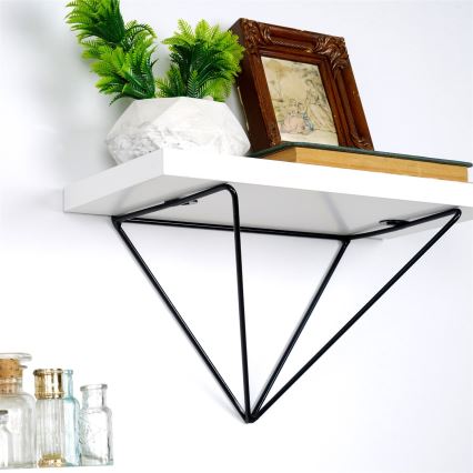 KOMPLET 2x zidne police 14x30 cm bele