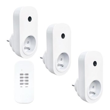 Komplet 3x daljinski upravljanih utičnica 230V/1xCR2032 + daljinski upravljač