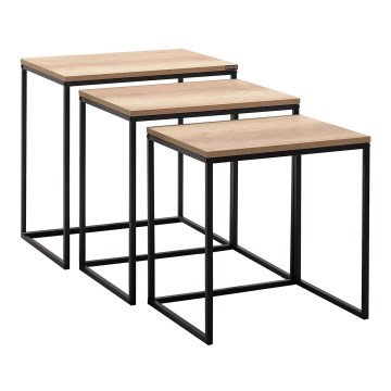 Komplet 3x konferencijski stočić, braon