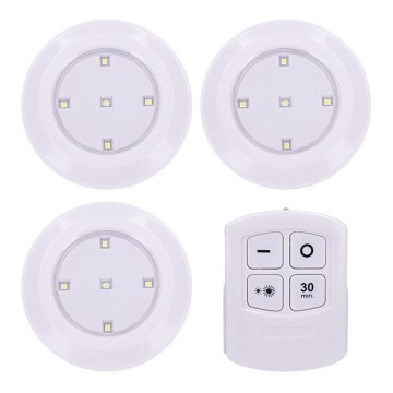 Komplet 3x LED prigušiva svetiljka sa daljinskim upravljačem LED/3xAAA