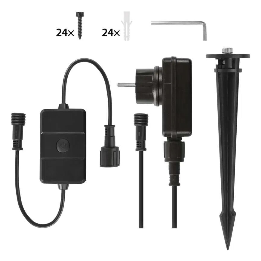 Komplet 3x LED RGBIC prigušiva spoljašnji reflektor GoSmart LED/14W/230V 3000-6500K IP65 Wi-Fi Tuya