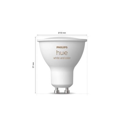 Komplet 3x LED RGBW prigušiva sijalica Philips Hue WHITE AND COLOR AMBIANCE GU10/4,2W/230V 2000-6500K
