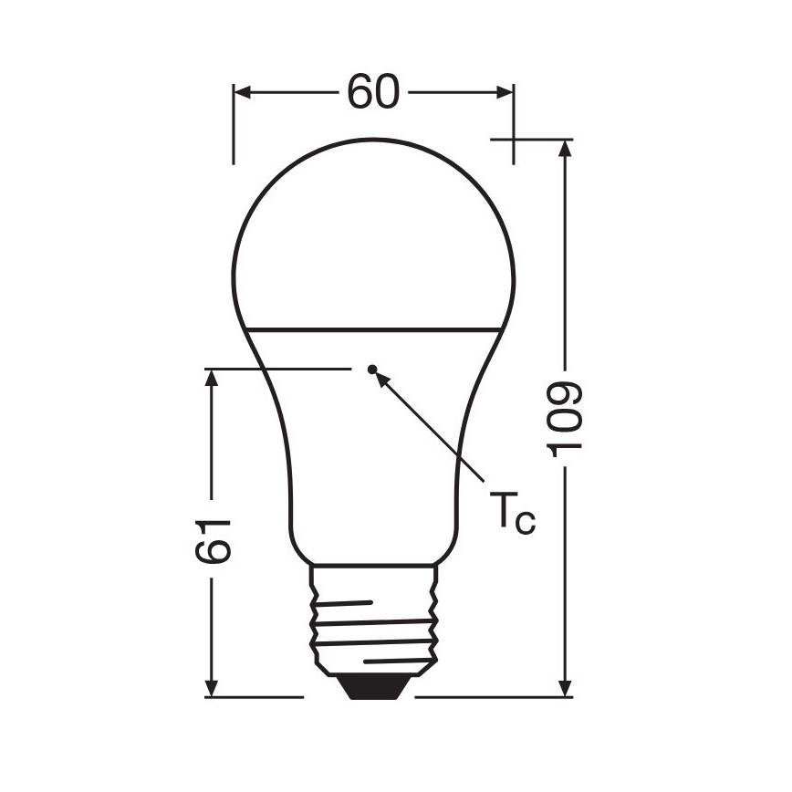 KOMPLET 3x LED sijalica A60 E27/10W/230V 2700K