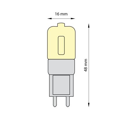 Komplet 3x LED sijalica ECOLINE G9/2,5W/230V 3000K - Brilagi