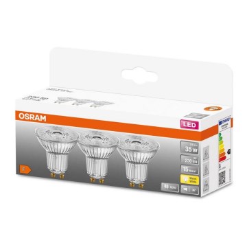 KOMPLET 3x LED sijalica PAR16 GU10/2,6W/230V 2700K - Osram