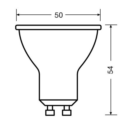 Komplet 3x LED sijalica PAR16 GU10/4,5W/230V 6500K 60° - Osram