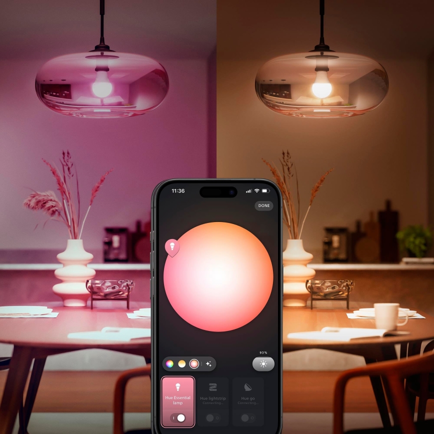 Komplet od 3 prigušive LED sijalice Philips Hue White And Color Ambiance Essential E27/8W/230V 2200-6500K