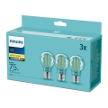 KOMPLET 3x LED SIJALICA VINTAGE Philips E27/8,5W/230V 2700K