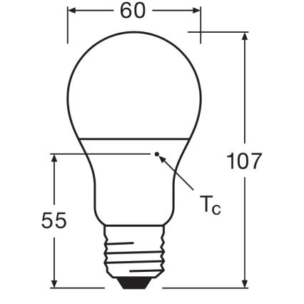 Komplet 3x LED sijalice A60 E27/8,5W/230V 6500K - Osram