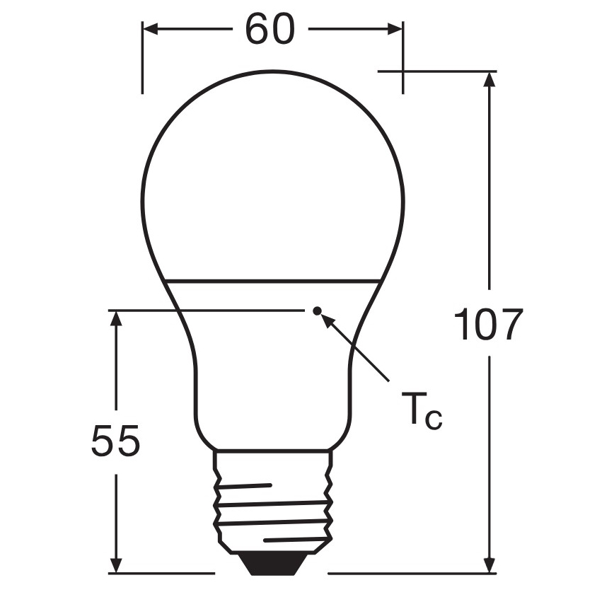 Komplet 3x LED sijalice A60 E27/8,5W/230V 6500K - Osram