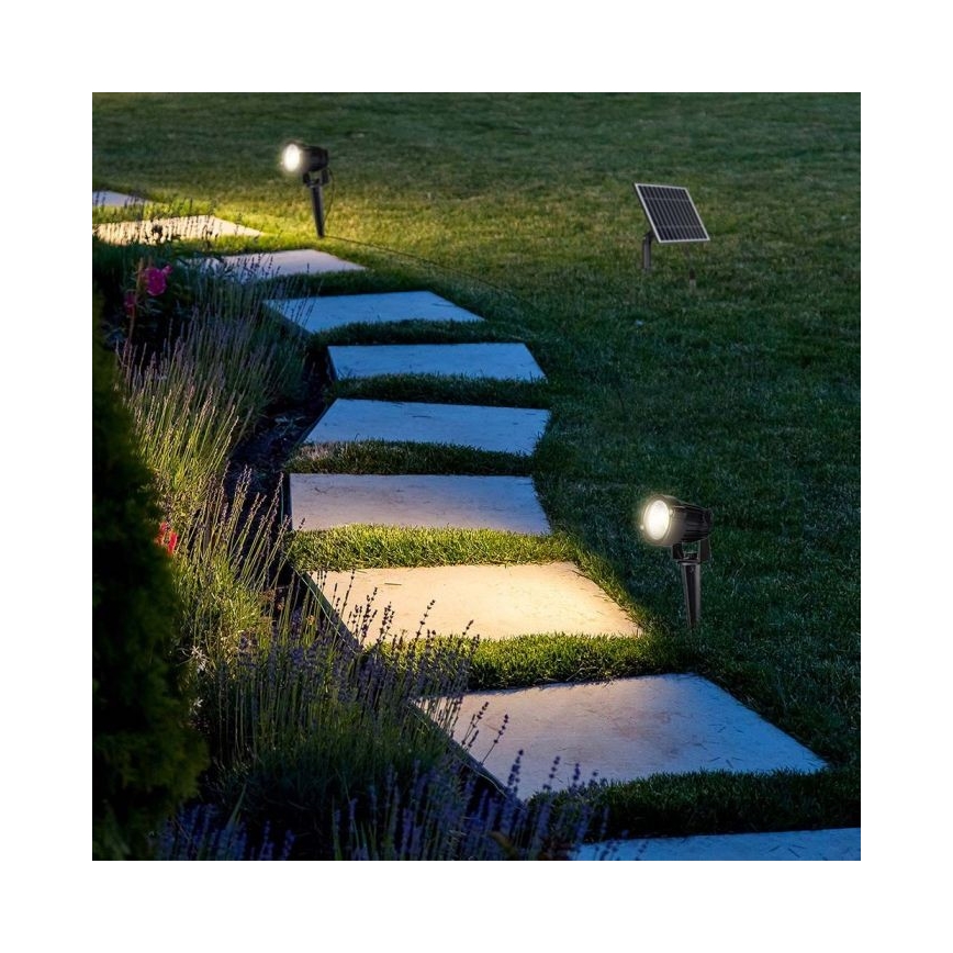 Komplet 3x LED spoljna solarna lampa 3xLED/1,2W/3,7V IP65 3000K 4000 mAh