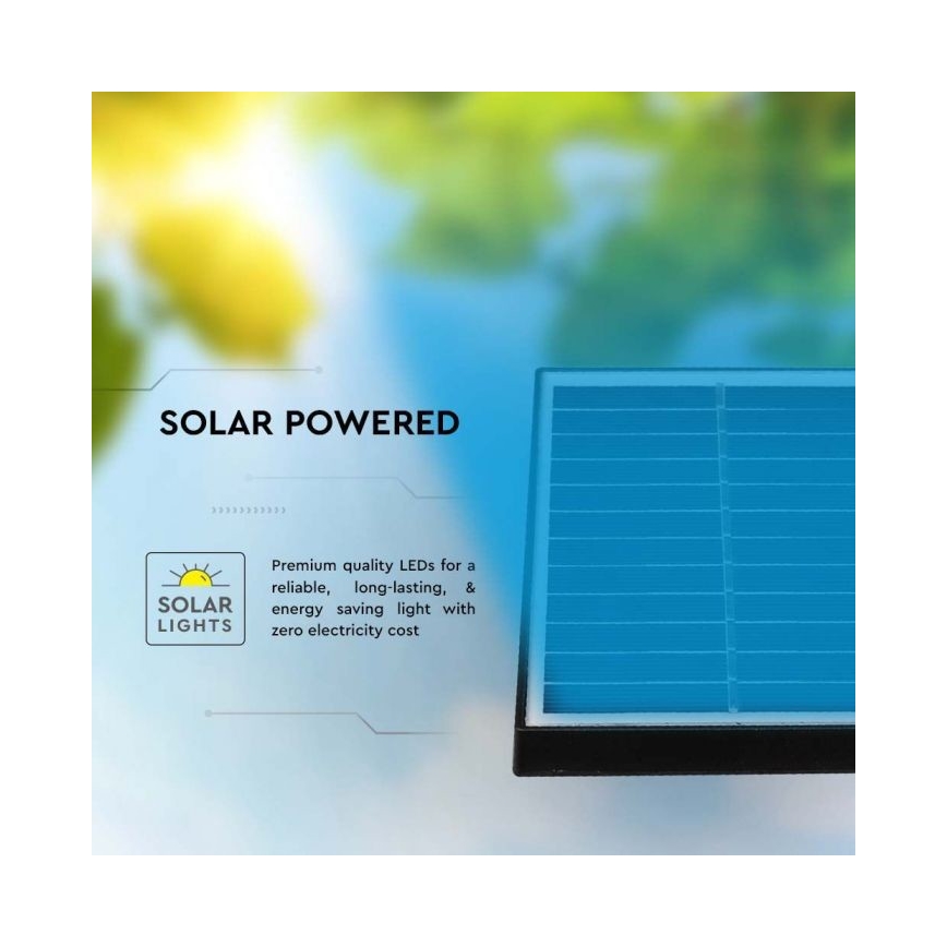 Komplet 3x LED spoljna solarna lampa 3xLED/1,2W/3,7V IP65 3000K 4000 mAh