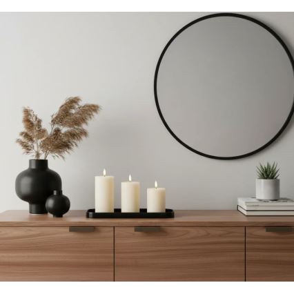 Komplet 3x LED sveća BRILLO LED/3xAAA krem + daljinski upravljač
