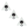 Komplet 3x spot svetala PYRAMID 3xG4/20W/230V/12V