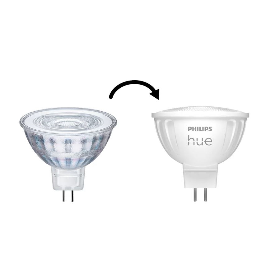 SET 4x LED prigušiva sijalica Philips Hue WHITE AMBIANCE GU5,3/MR16/5,1W/12V 2200-6500K