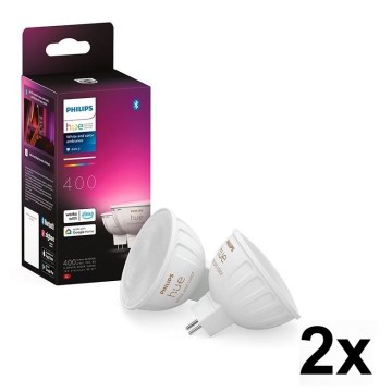 Komplet 4x LED RGBW prigušiva sijalica Philips Hue WHITE AND COLOR AMBIANCE GU5,3/MR16/6,3W/12V 2000-6500K