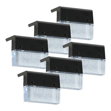 Komplet 6x LED RGB solarnih zidnih svetiljki LED/1W/1,2V 3500K IP65
