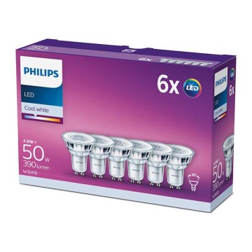 Komplet 6x LED sijalica Philips GU10/4,6W/230V 4000K