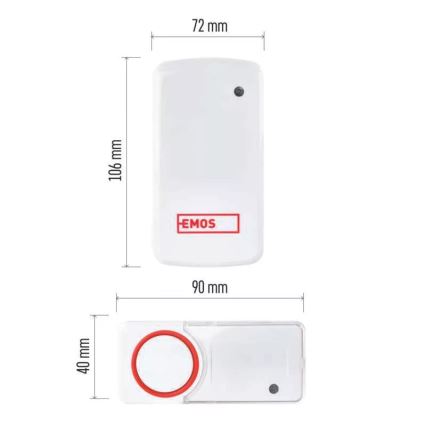 KOMPLET Bežični zvono za utičnicu + 2x dugme 230V IP44