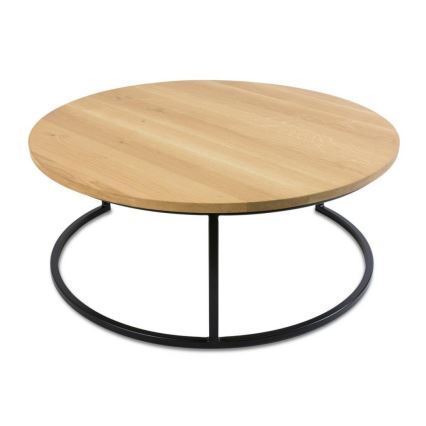 Komplet od 2 konferencijska stočića OAKLOFT 38x90 cm, crna/hrast