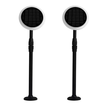 Komplet od 2 LED podesive solarne lampe GARDEN LED/3W/5V 42-80 cm 4000K IP65 1000 mAh