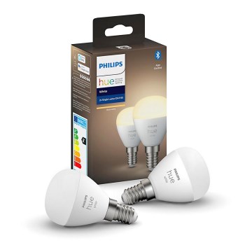 Komplet od 2 LED prigušiva sijalica Philips Hue WHITE P45 E14/5,5W/230V 2700K