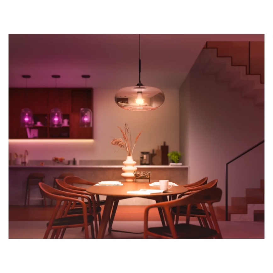 SET 2x LED prigušiva sijalica Philips Hue WHITE AND COLOR AMBIANCE E27/6W/230V 1000-20000K