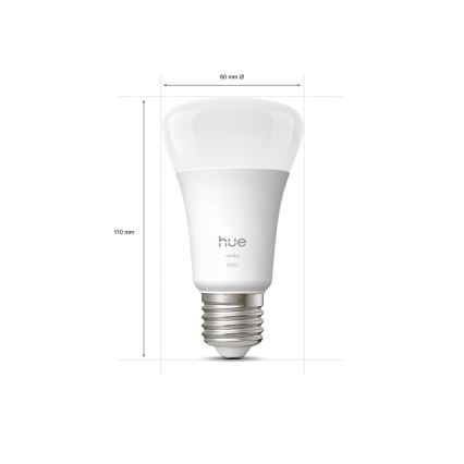 Komplet od 2 LED prigušive sijalice Philips Hue WHITE E27/9,5W/230V 2700K