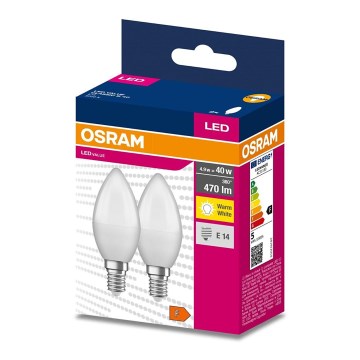 Komplet od 2 LED sijalice B35 E14/4,9W/230V 3000K - Osram